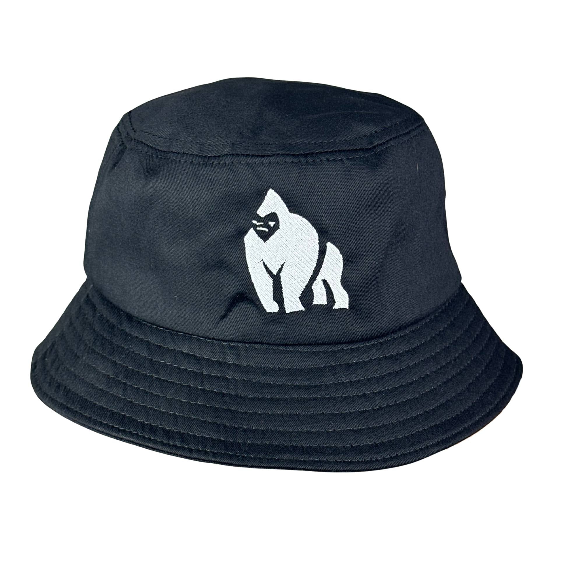 Gorilla Cotton Bucket Hat - Black
