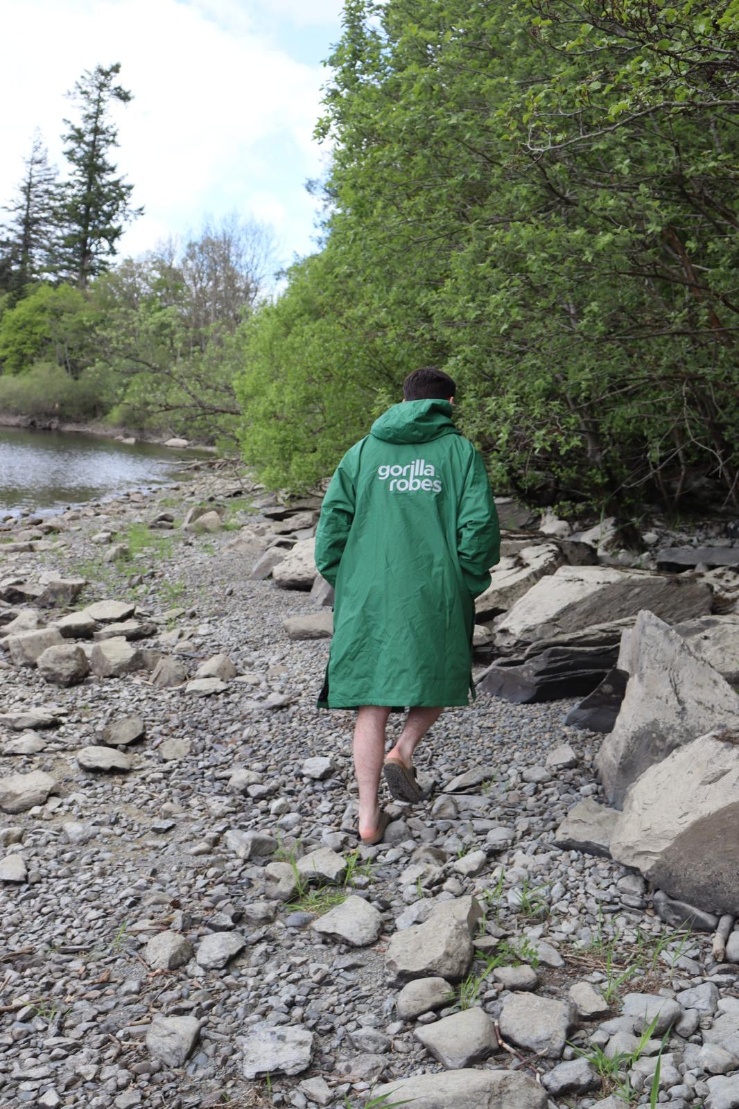 Full Zip ECO Recycled Waterproof Dry Changing Robe - Green - Adult (S, M, L & XL)