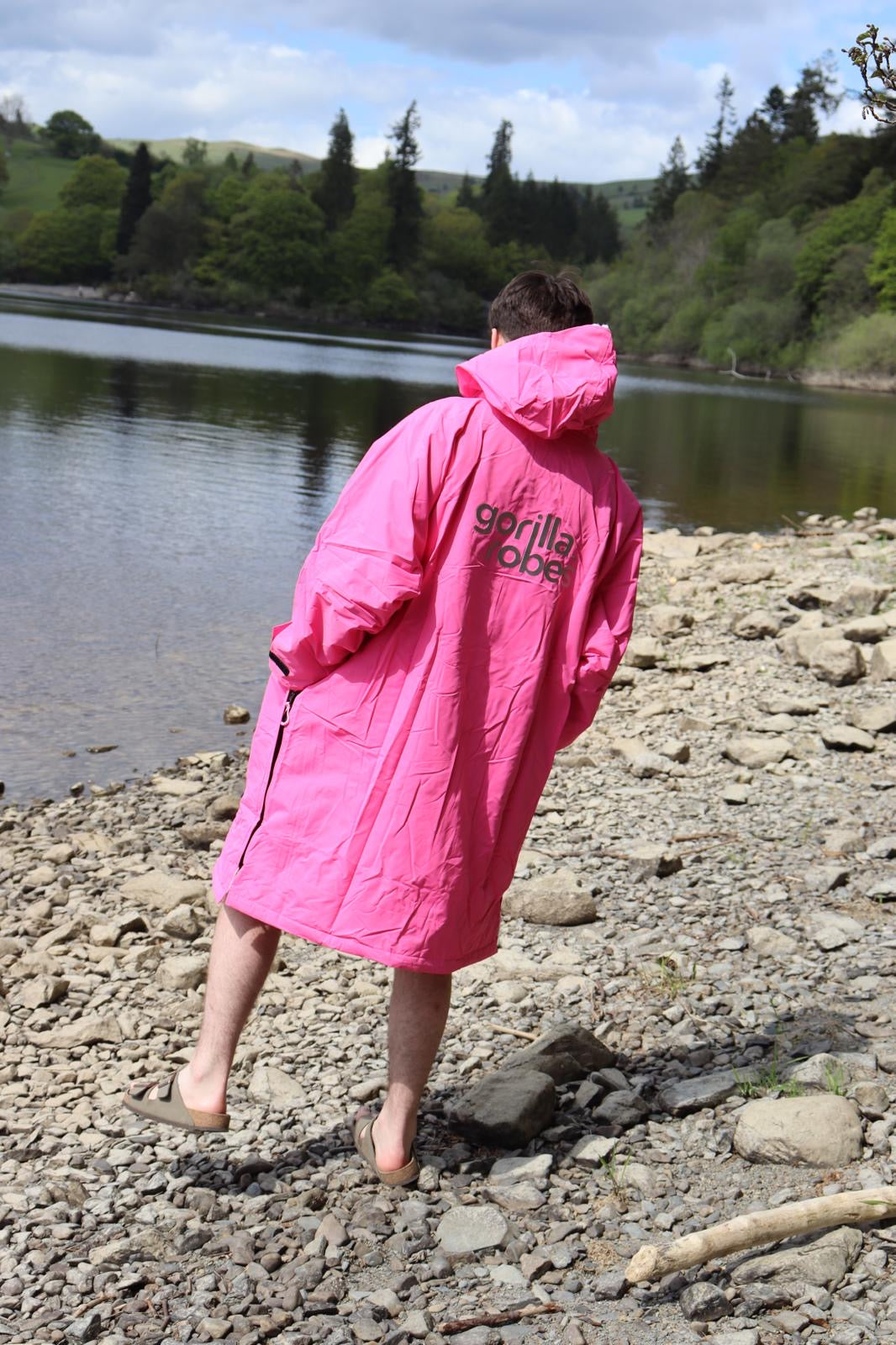 Full Zip ECO Recycled Waterproof Dry Changing Robe - Pink - Adult  (S, M, L & XL)