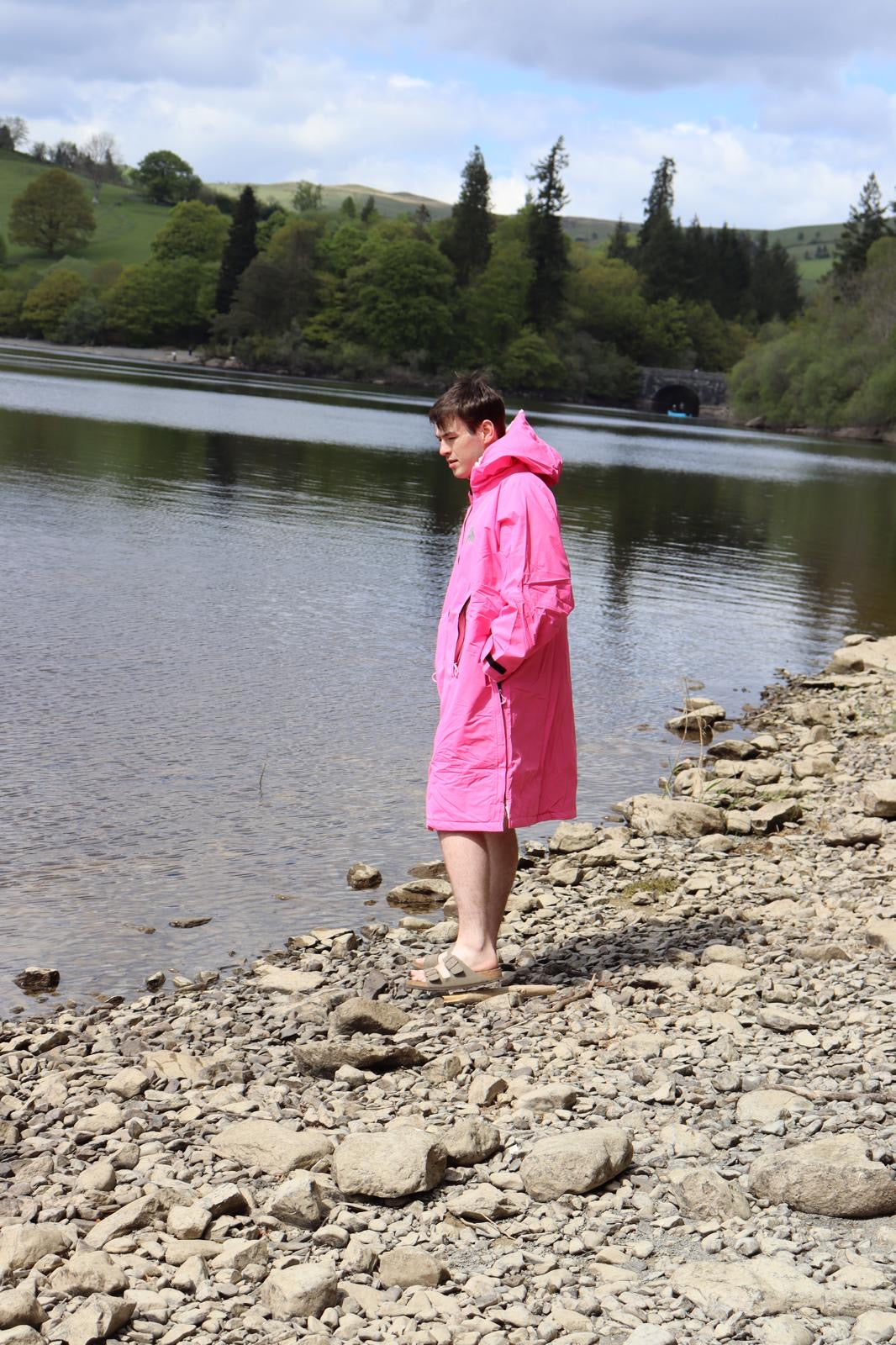 Full Zip ECO Recycled Waterproof Dry Changing Robe - Pink - Adult  (S, M, L & XL)