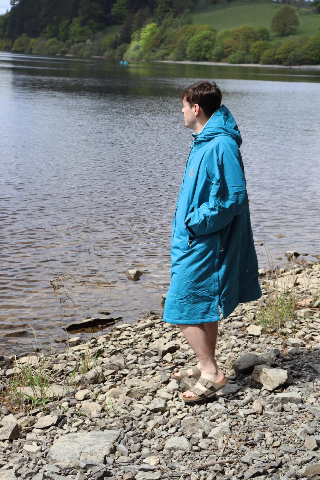 Full Zip ECO Recycled Waterproof Dry Changing Robe - Teal - Adult  (S, M, L & XL)