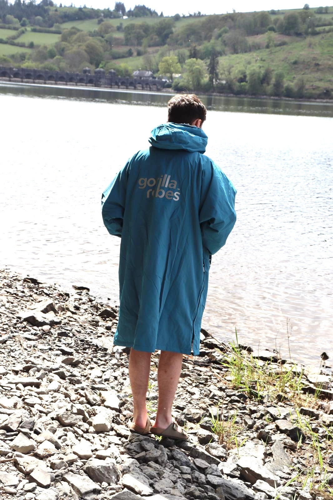 Full Zip ECO Recycled Waterproof Dry Changing Robe - Teal - Adult  (S, M, L & XL)