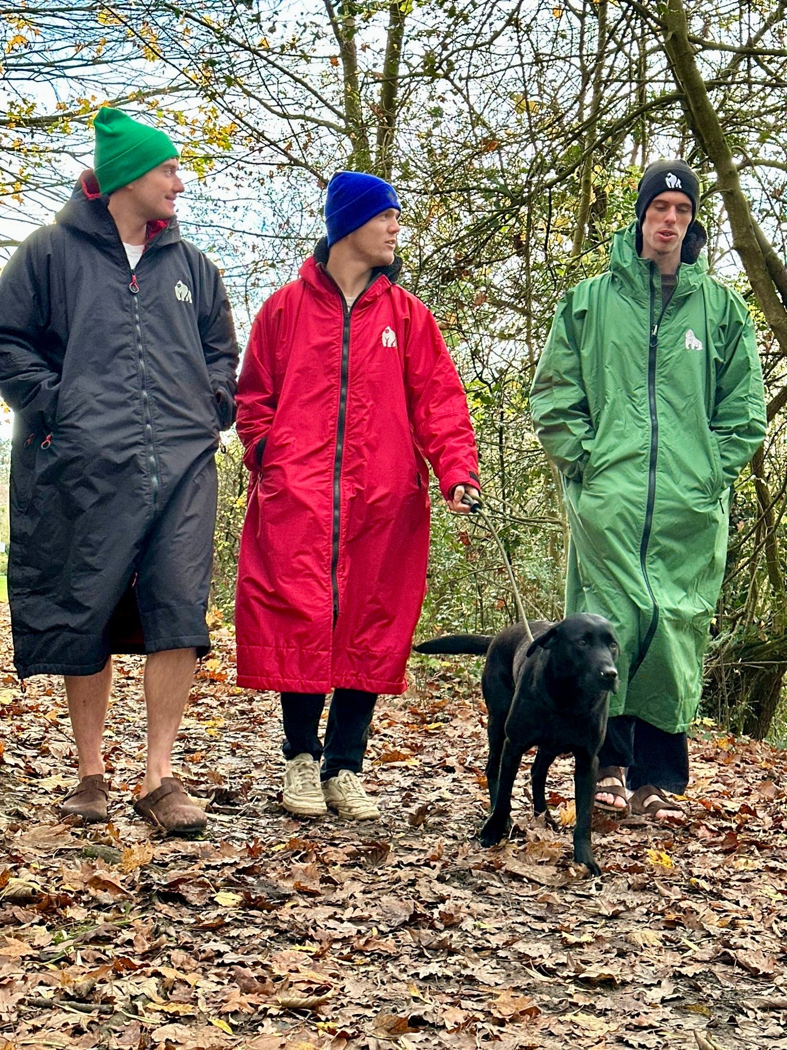 Full Zip ECO Recycled Waterproof Dry Changing Robe - Black - Adult  (S, M, L & XL)