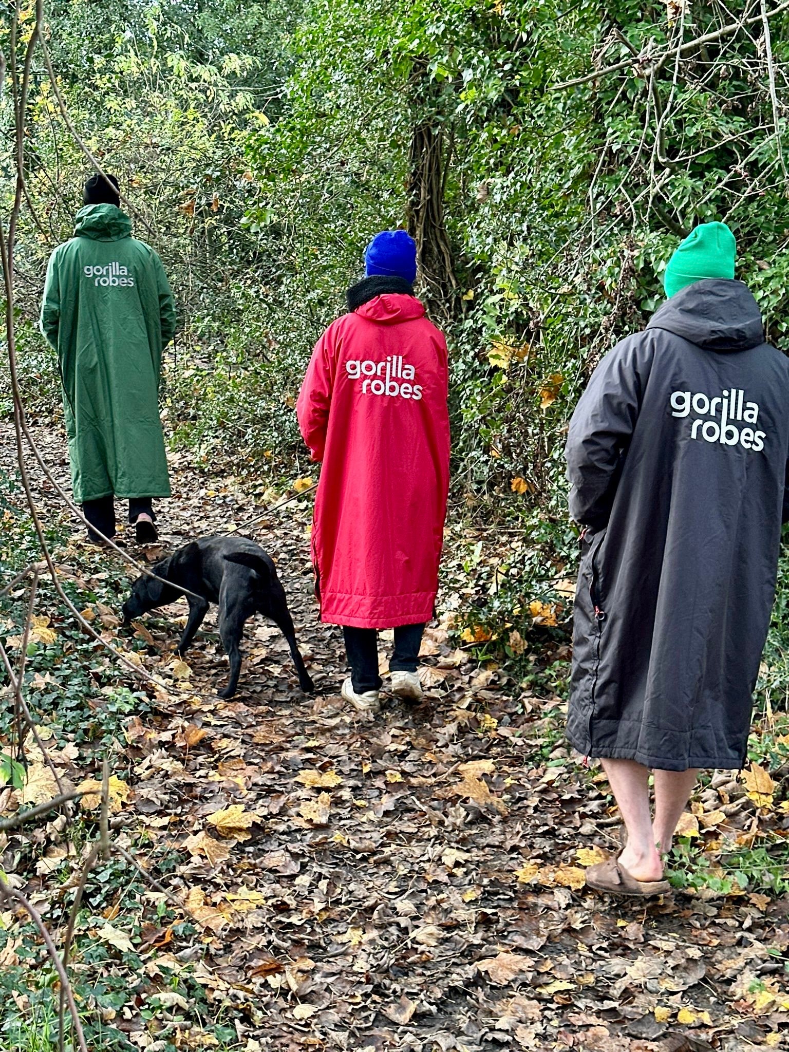 Full Zip ECO Recycled Waterproof Dry Changing Robe - Black - Adult  (S, M, L & XL)