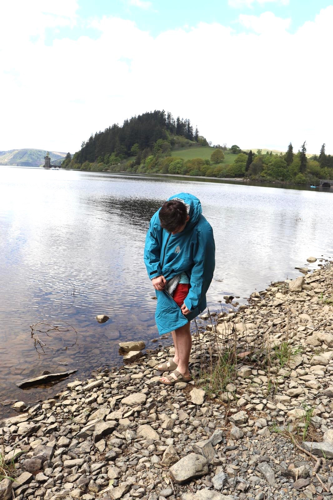 Full Zip ECO Recycled Waterproof Dry Changing Robe - Teal - Adult  (S, M, L & XL)