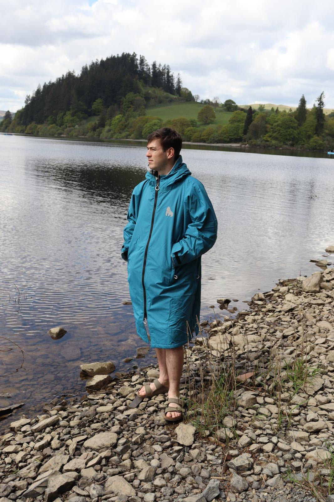 Full Zip ECO Recycled Waterproof Dry Changing Robe - Teal - Adult  (S, M, L & XL)