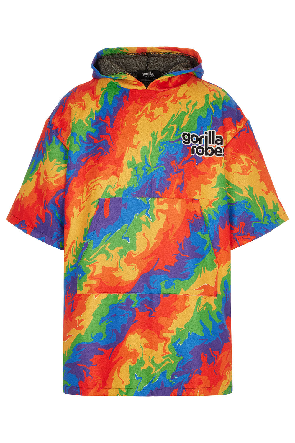 Kid's ECO Recycled Changing Robe Poncho Rainbow (Age 1-12)