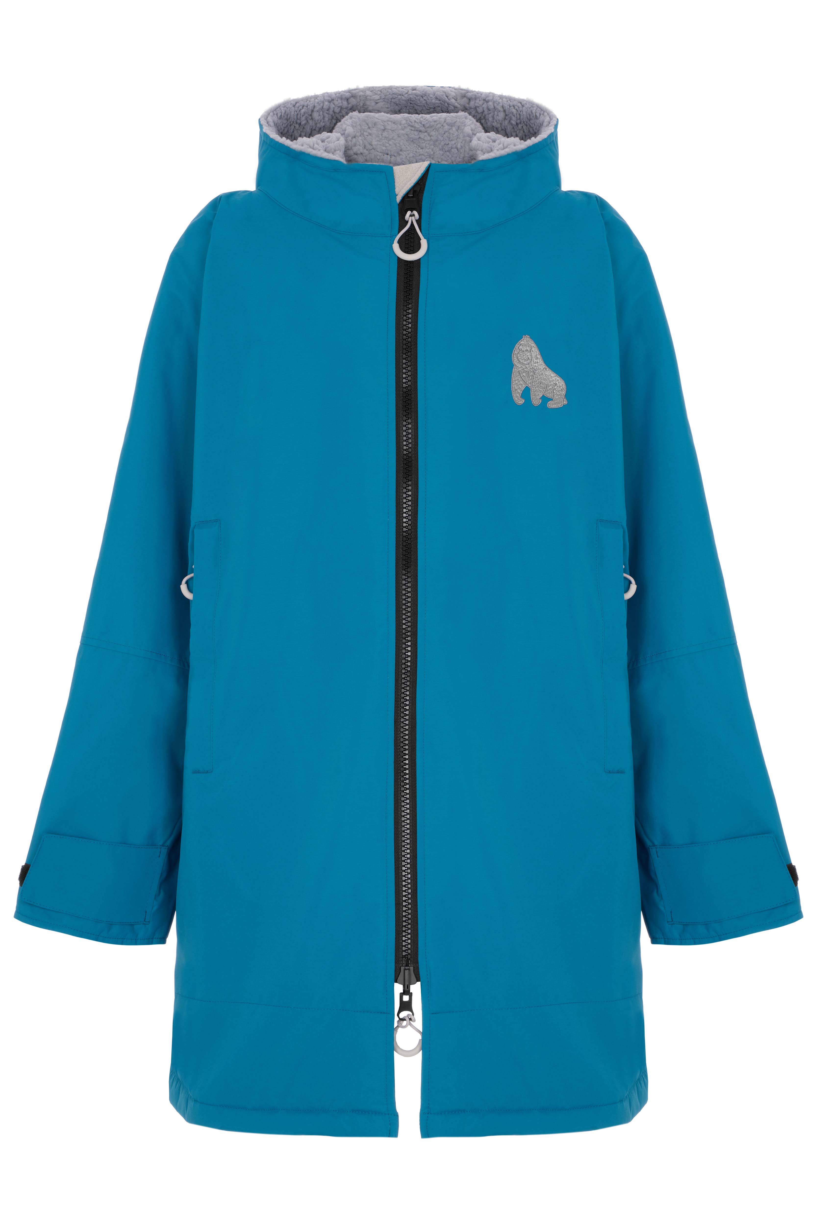 Full Zip ECO Waterproof Dry Changing Robe - Kids - Teal  (age 6 - 8)