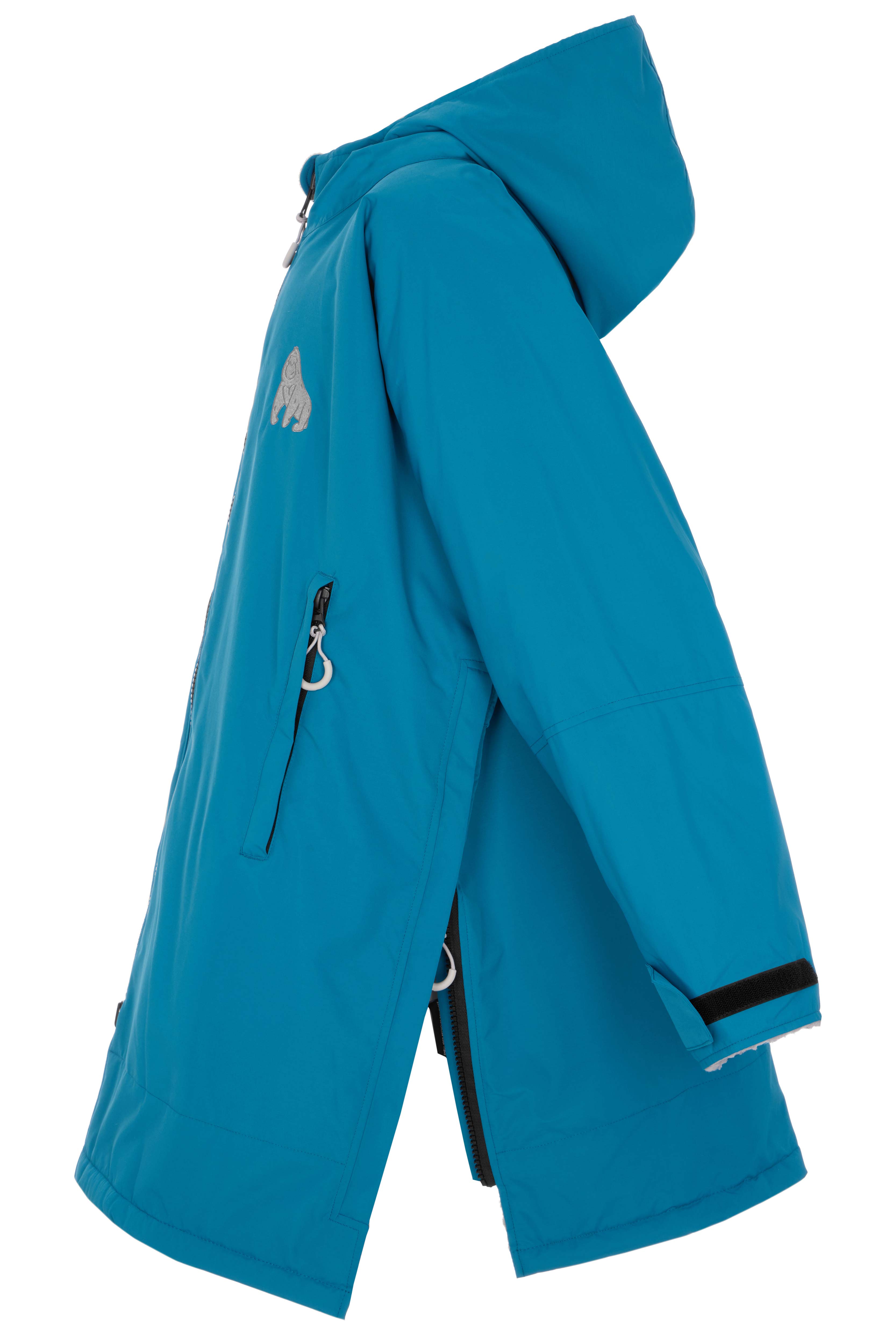 Full Zip ECO Waterproof Dry Changing Robe - Kids - Teal  (age 6 - 8)