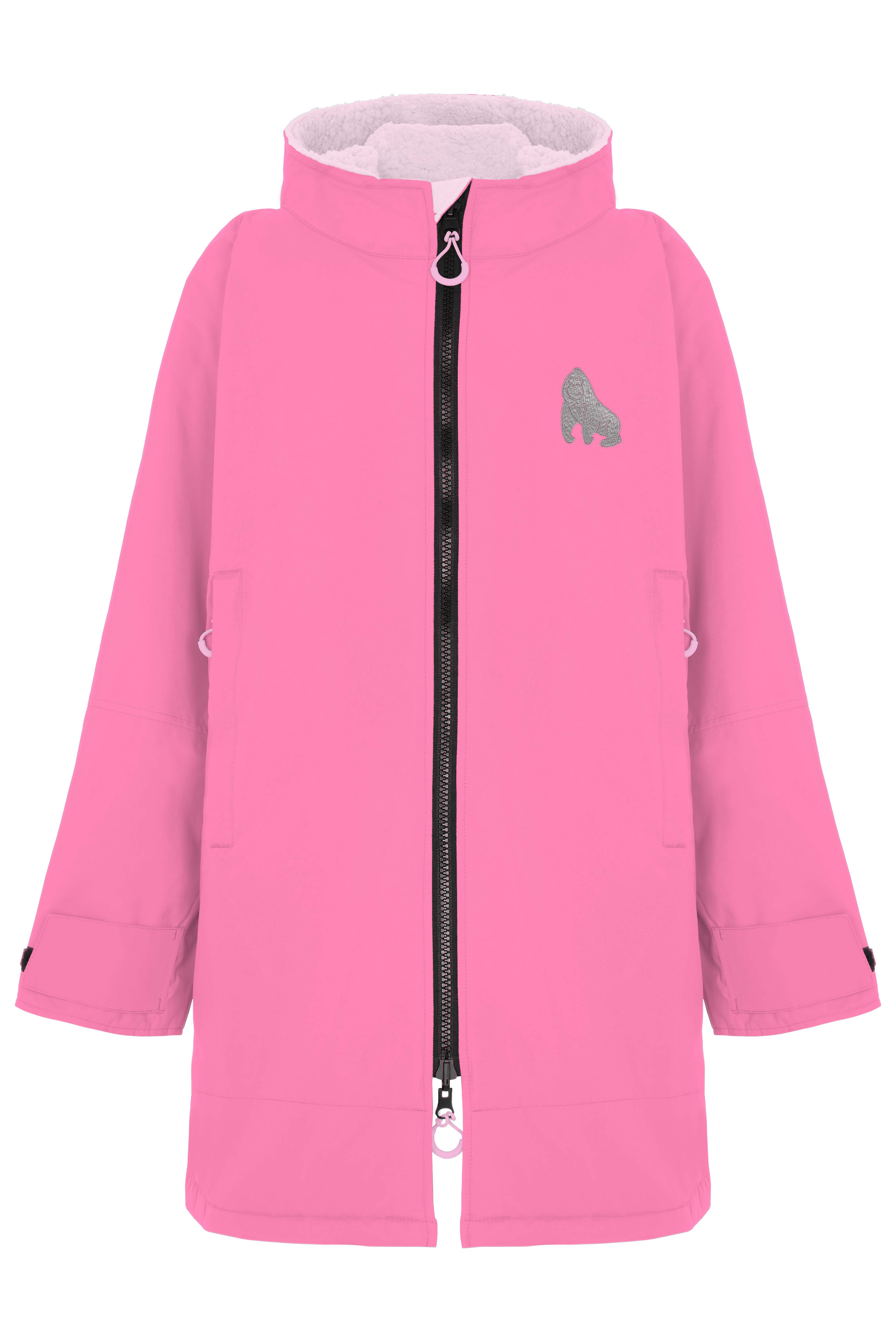 Full Zip ECO Waterproof Dry Changing Robe - Kids - Pink  (age 1 to 12)