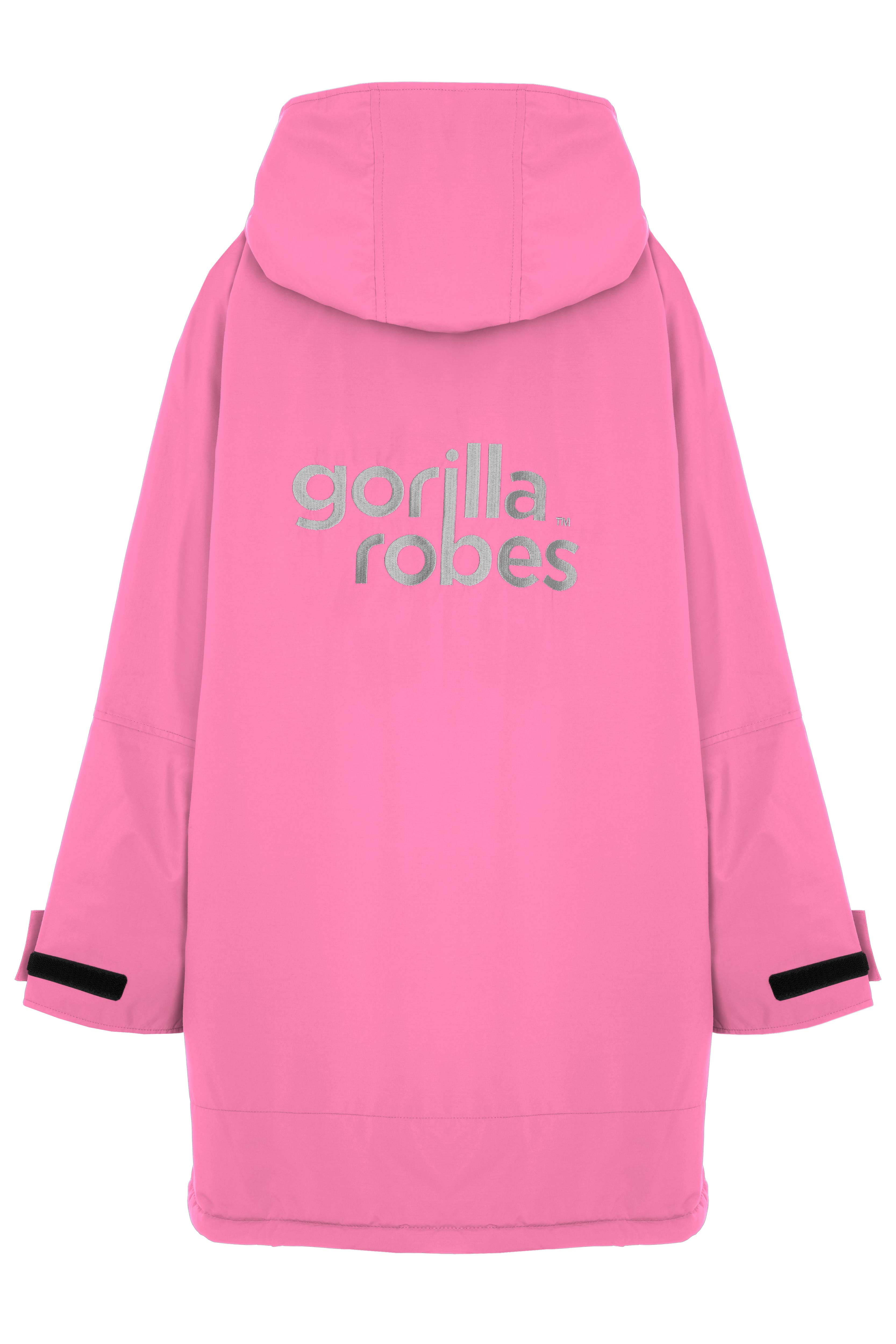 Full Zip ECO Waterproof Dry Changing Robe - Kids - Pink  (age 1 to 12)
