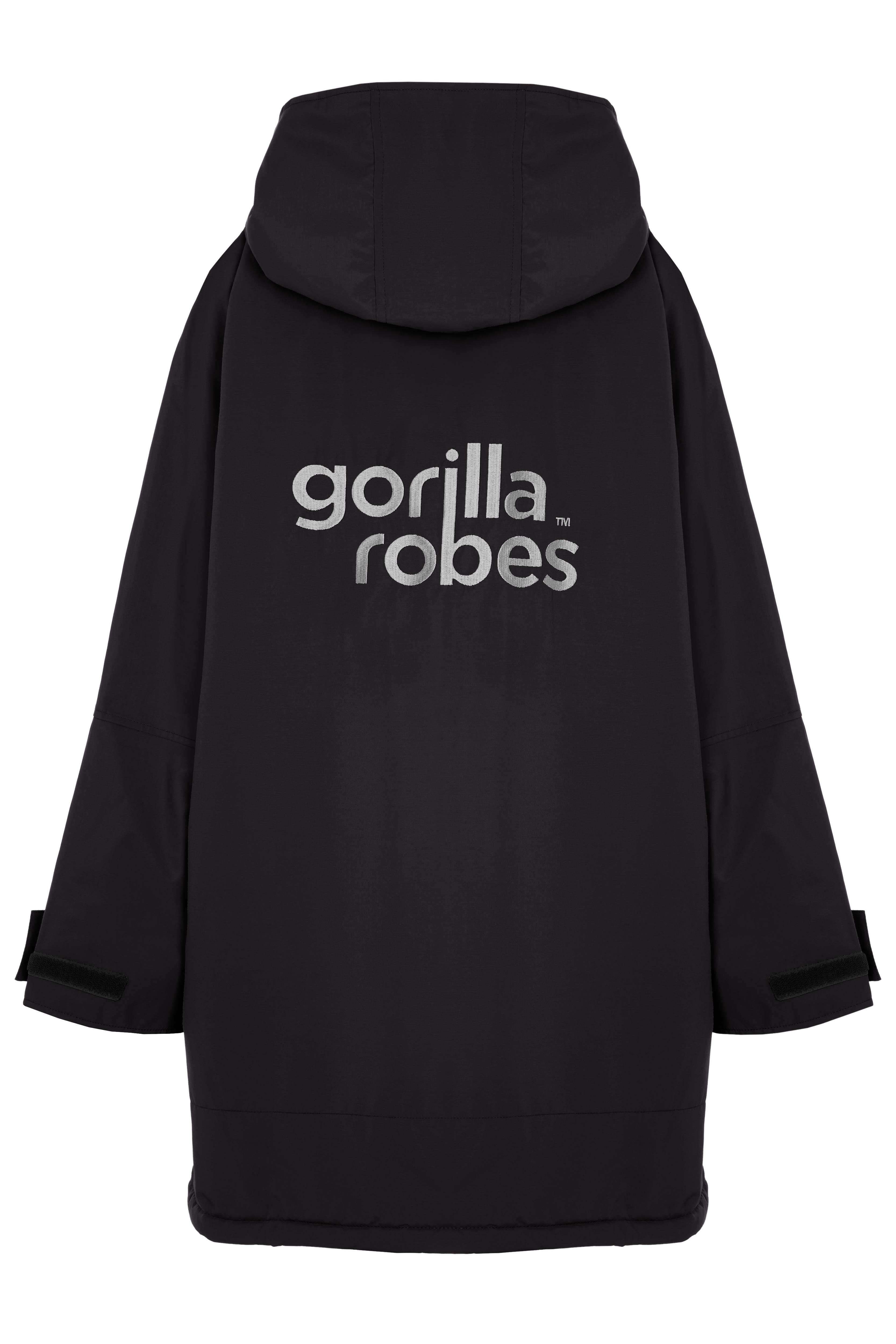 Full Zip ECO Waterproof Dry Changing Robe - Kids - Black (age 1 to 12)