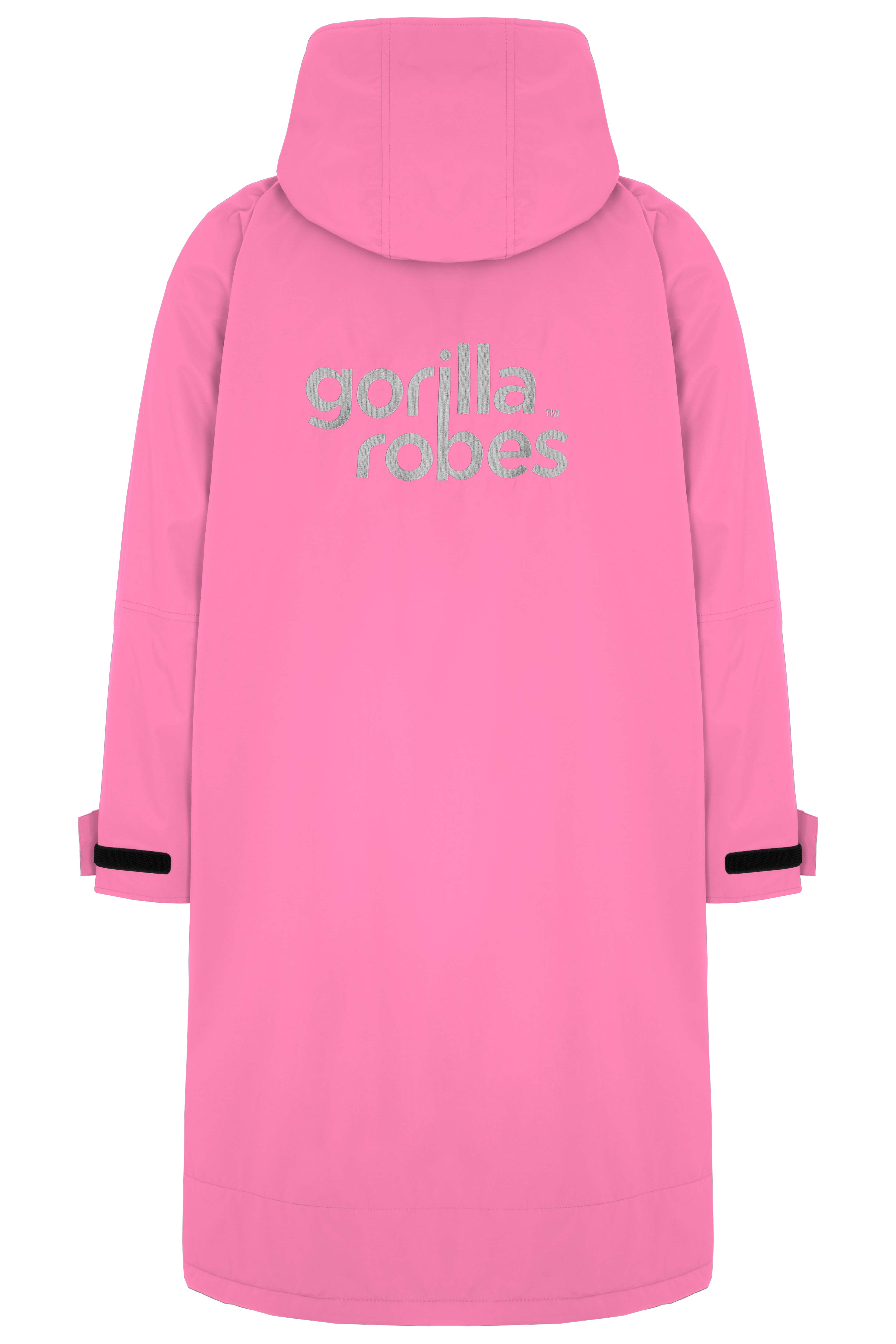 Full Zip ECO Recycled Waterproof Dry Changing Robe - Pink - Adult  (S, M, L & XL)