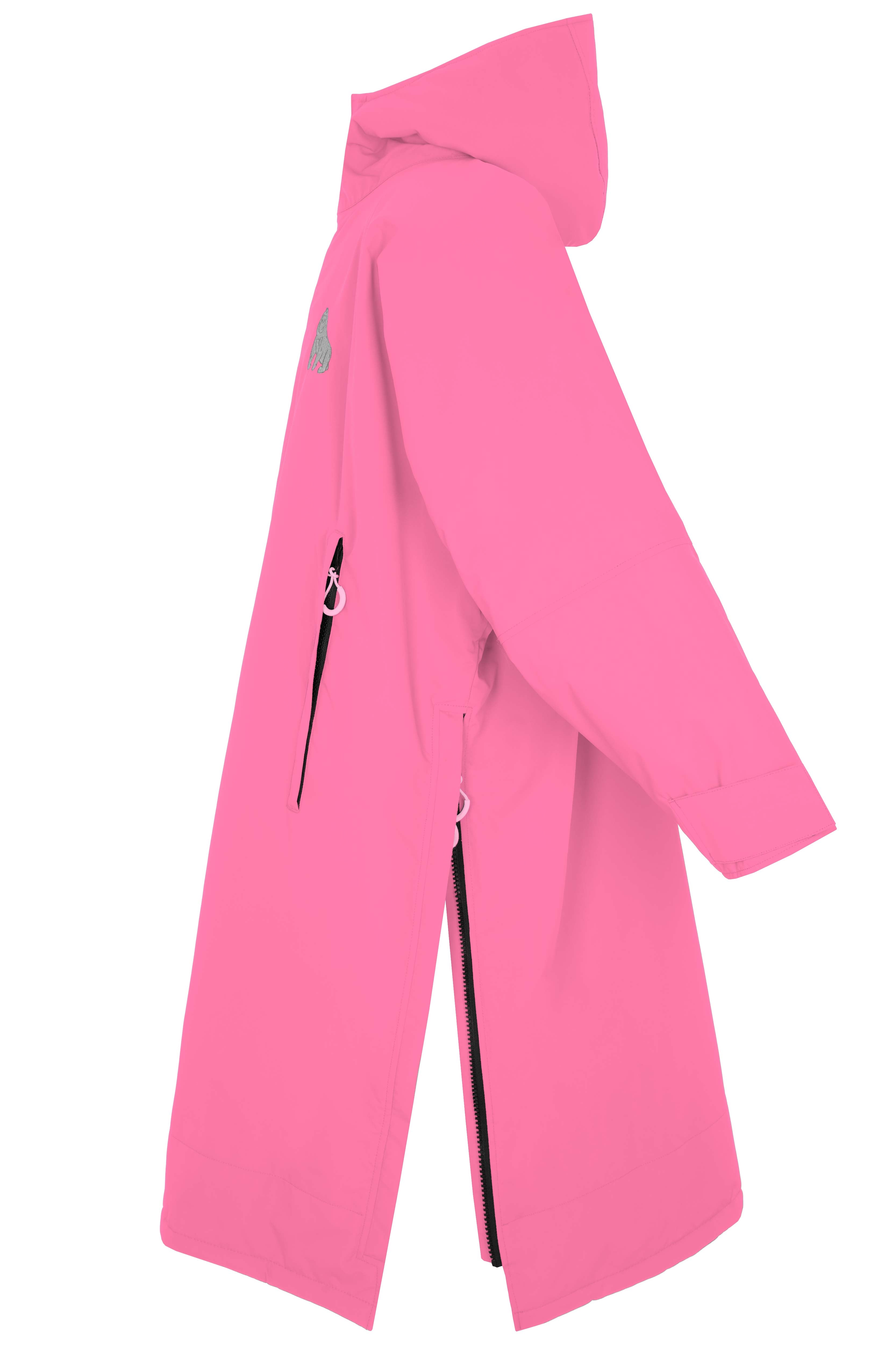 Full Zip ECO Recycled Waterproof Dry Changing Robe - Pink - Adult  (S, M, L & XL)