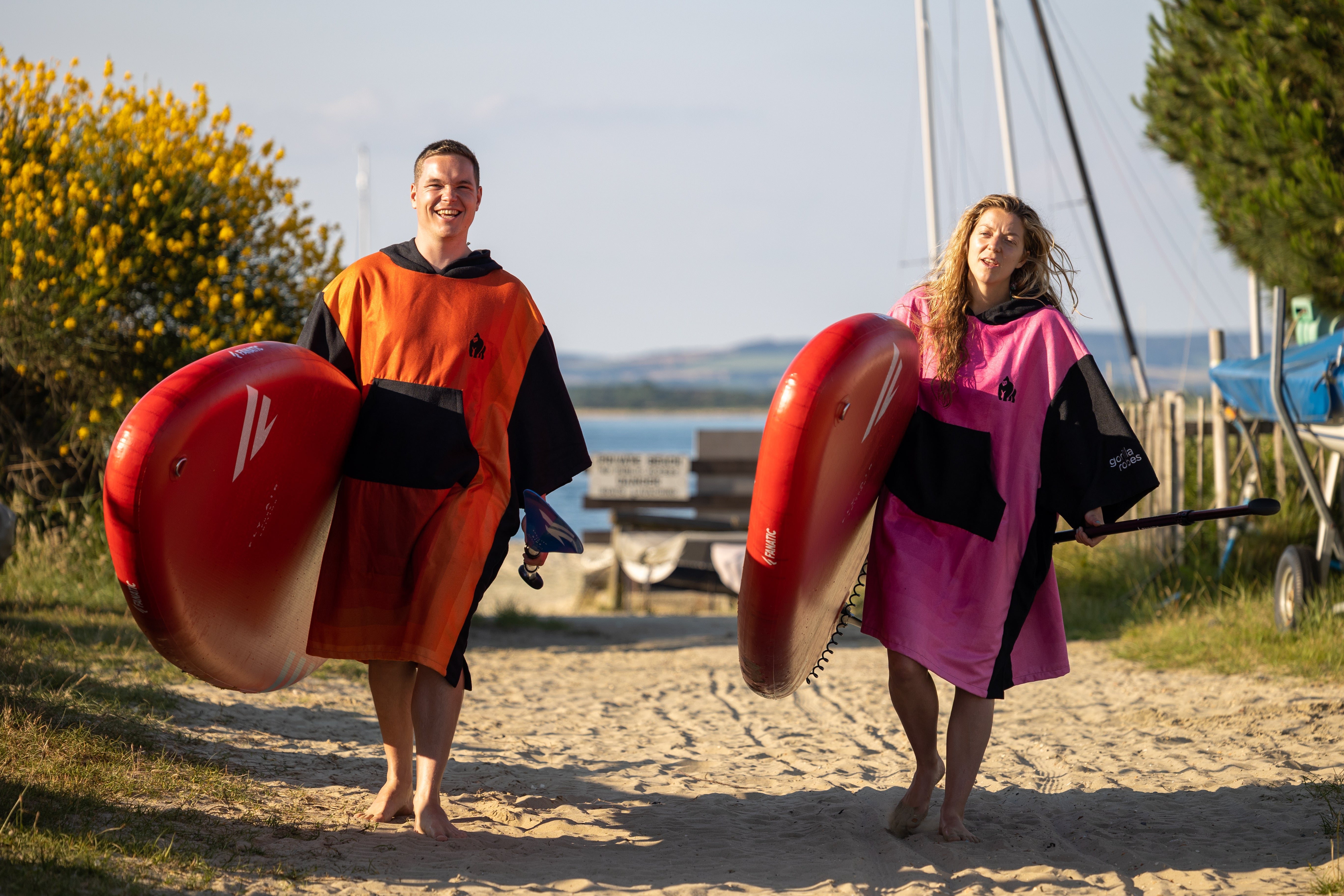 ECO Recycled Changing Robe Poncho Fire Orange (S, M, L & XL)