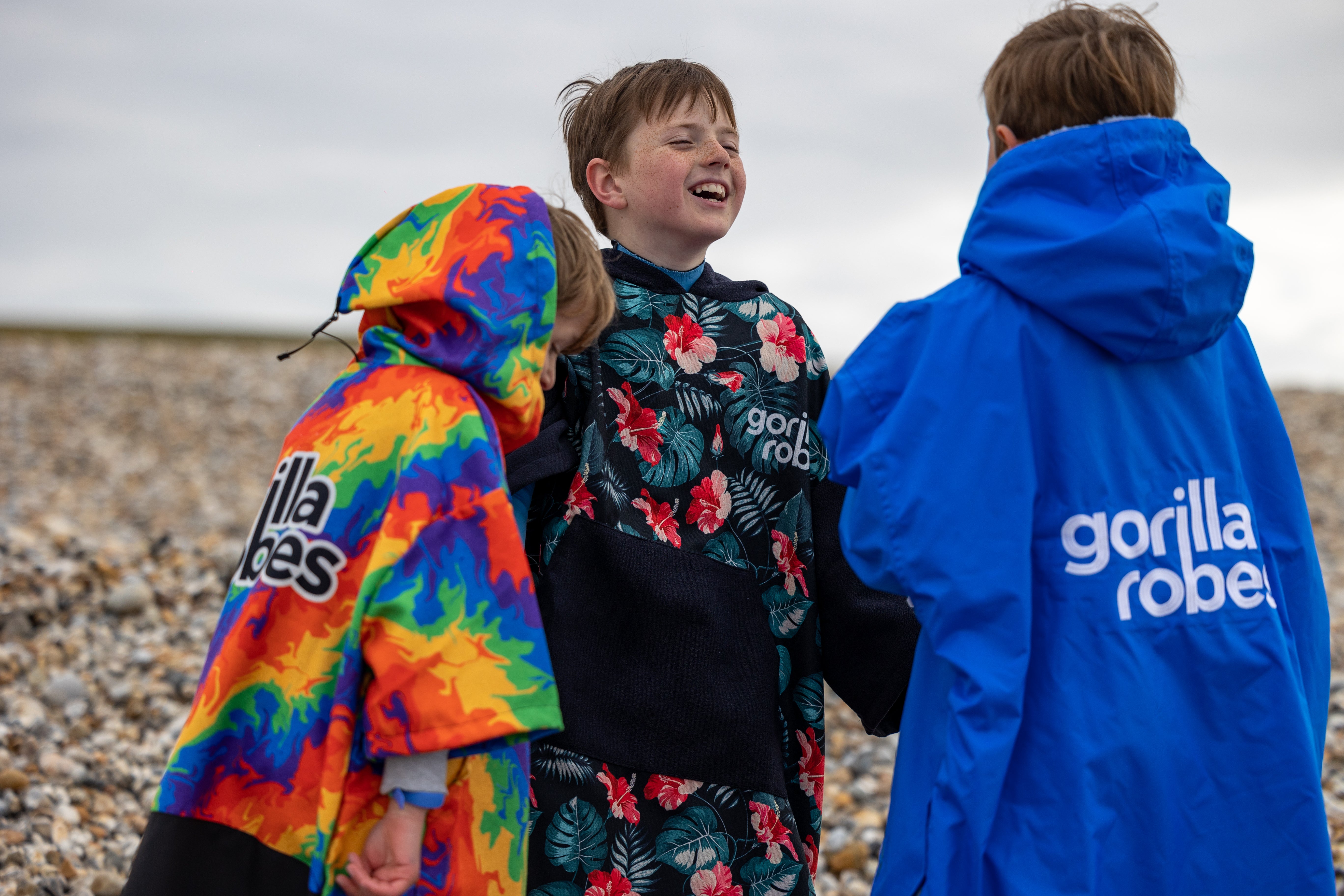 Kids ECO Recycled Changing Robe Poncho Flowers (Age 1-12)