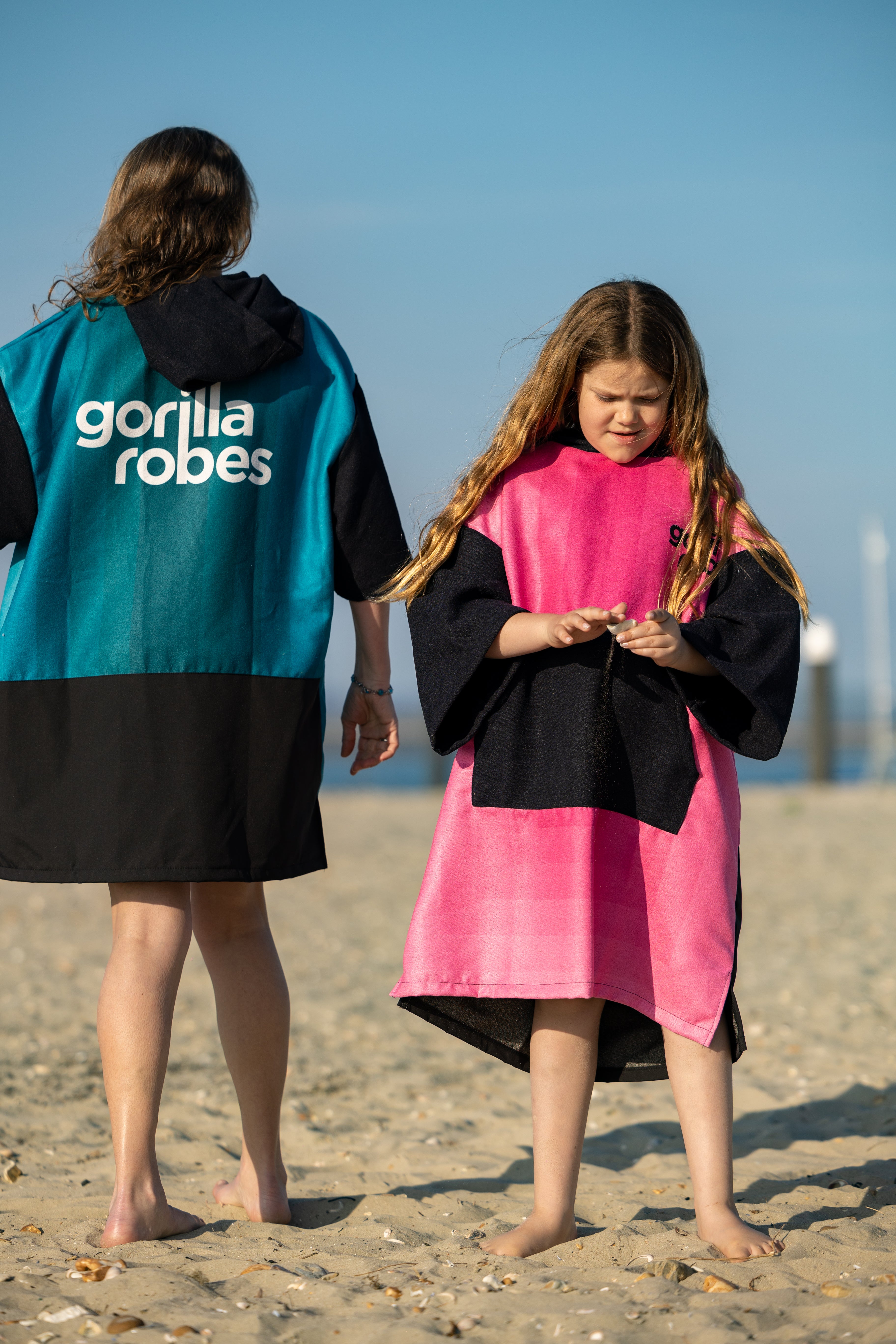 Kids ECO Recycled Changing Robe Poncho Pink (Age 1-12)