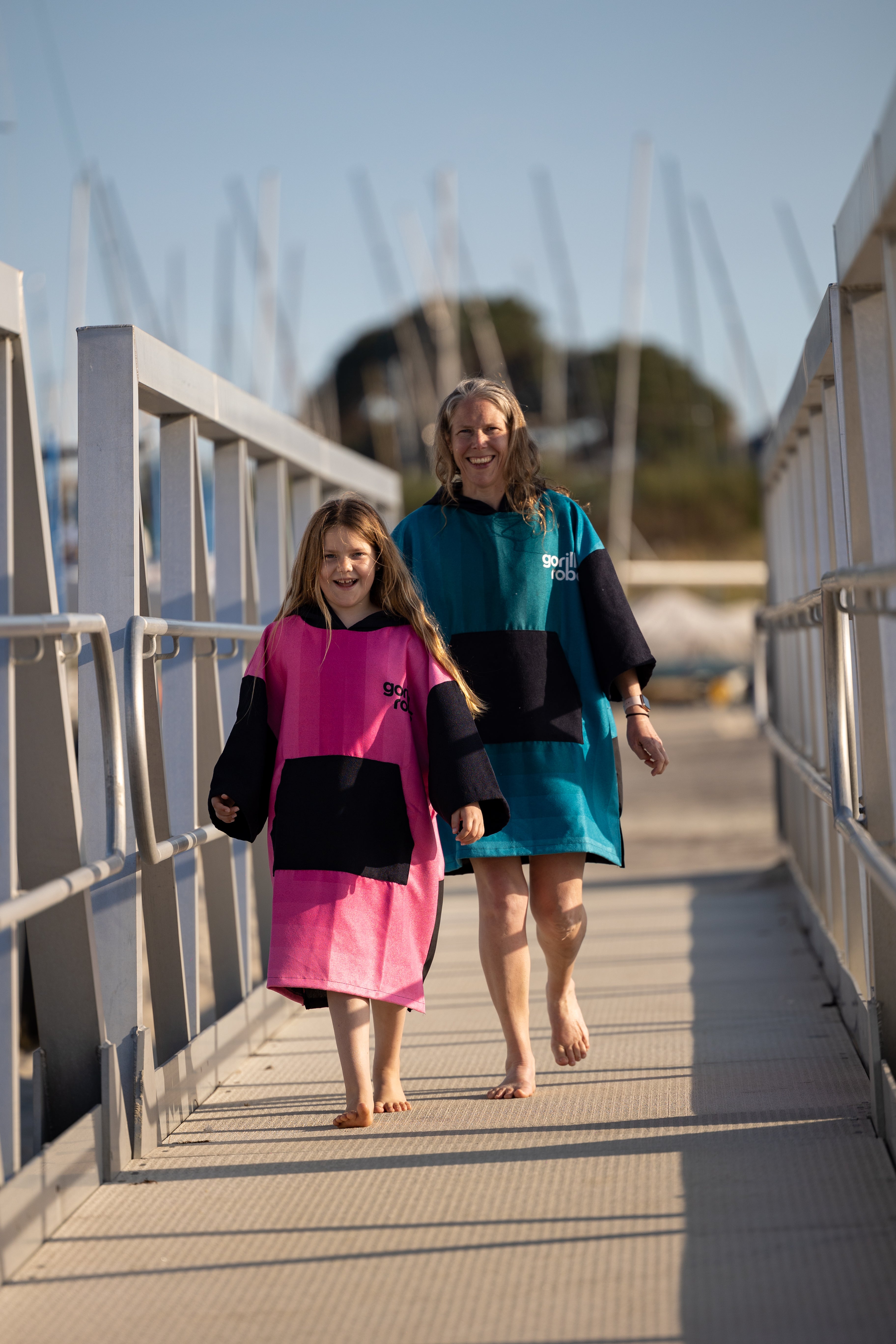 Kids ECO Recycled Changing Robe Poncho Pink (Age 1-12)