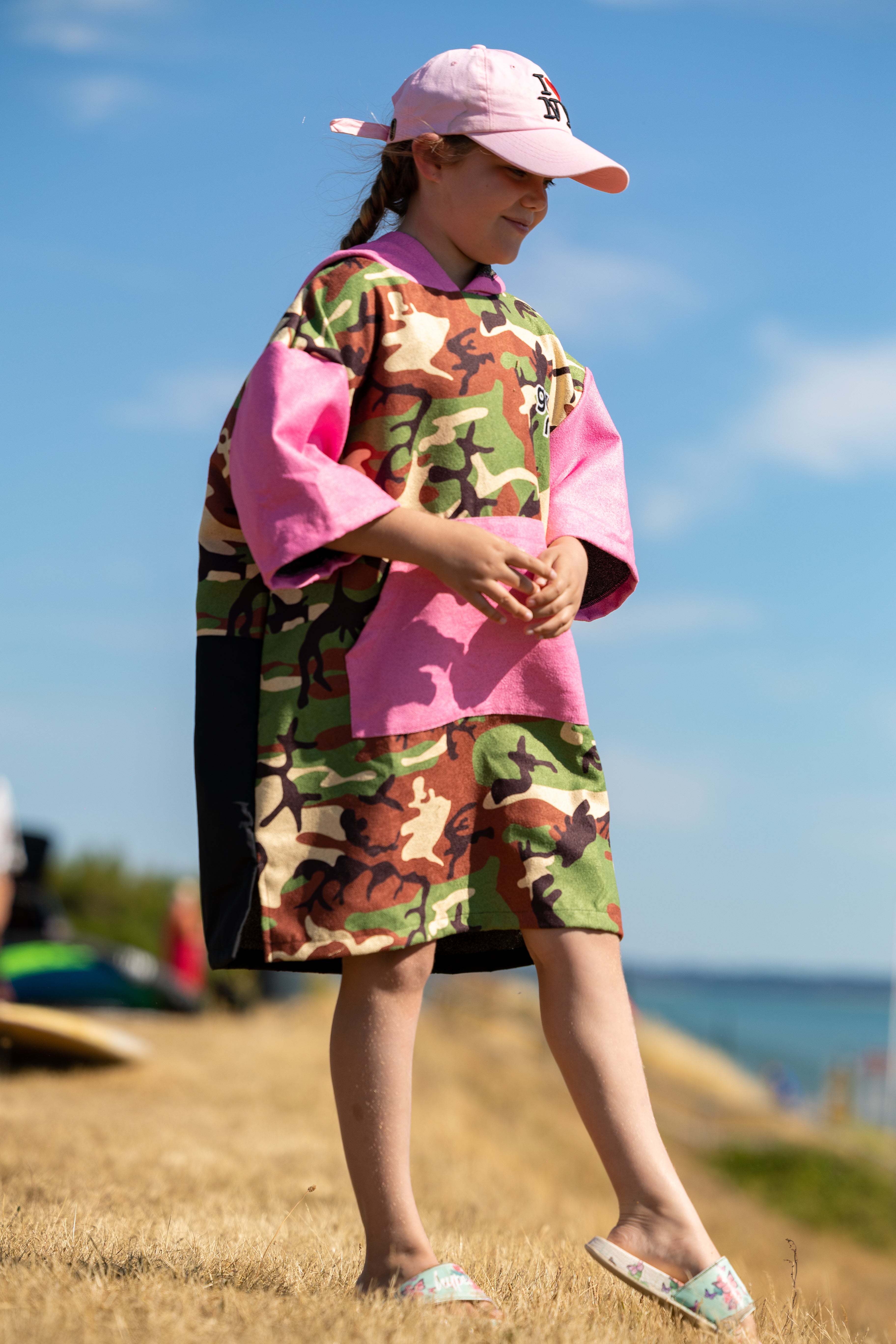 Kids ECO Recycled Changing Robe Poncho Camo (Age 1-12)