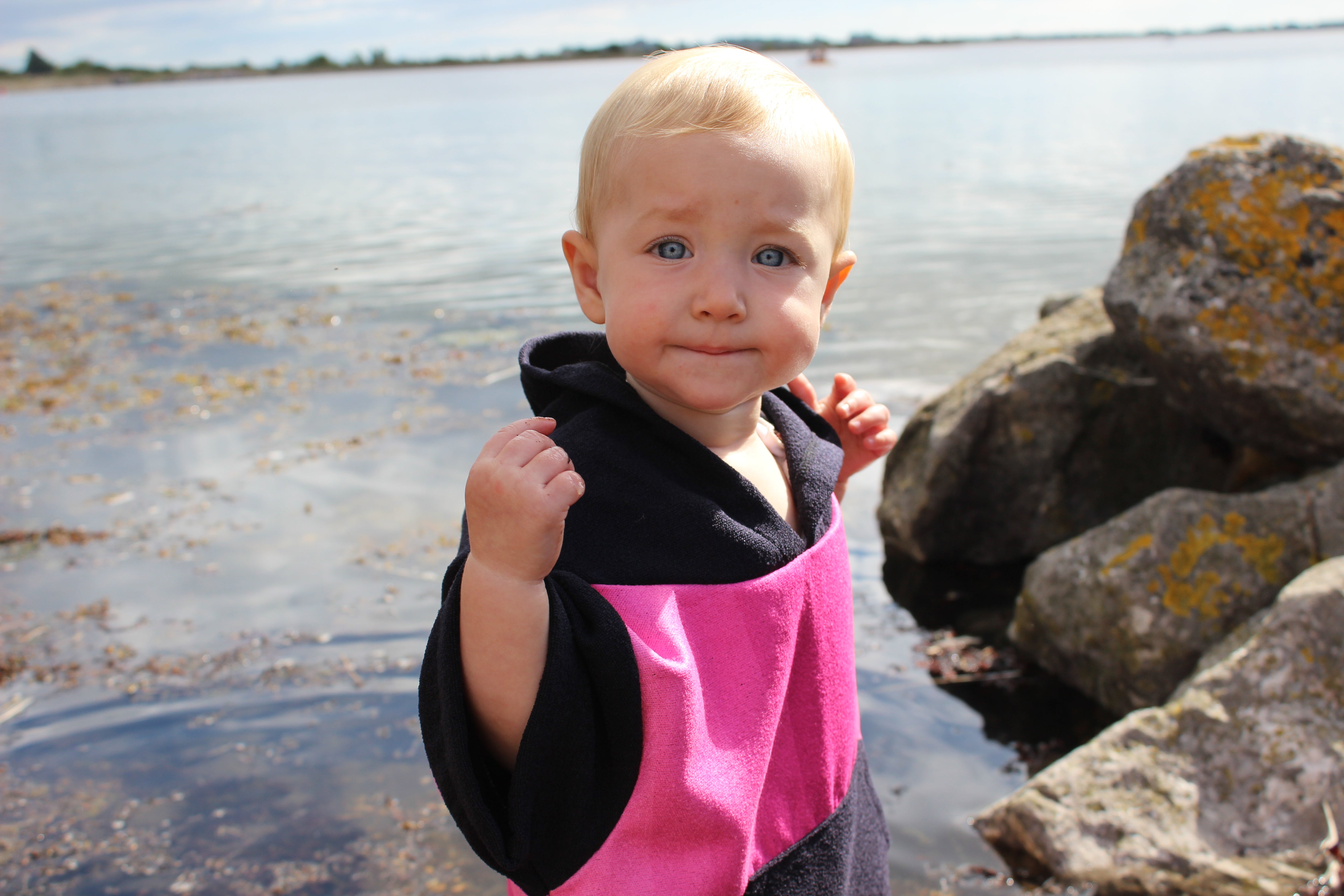 Kids ECO Recycled Changing Robe Poncho Pink (Age 1-12)