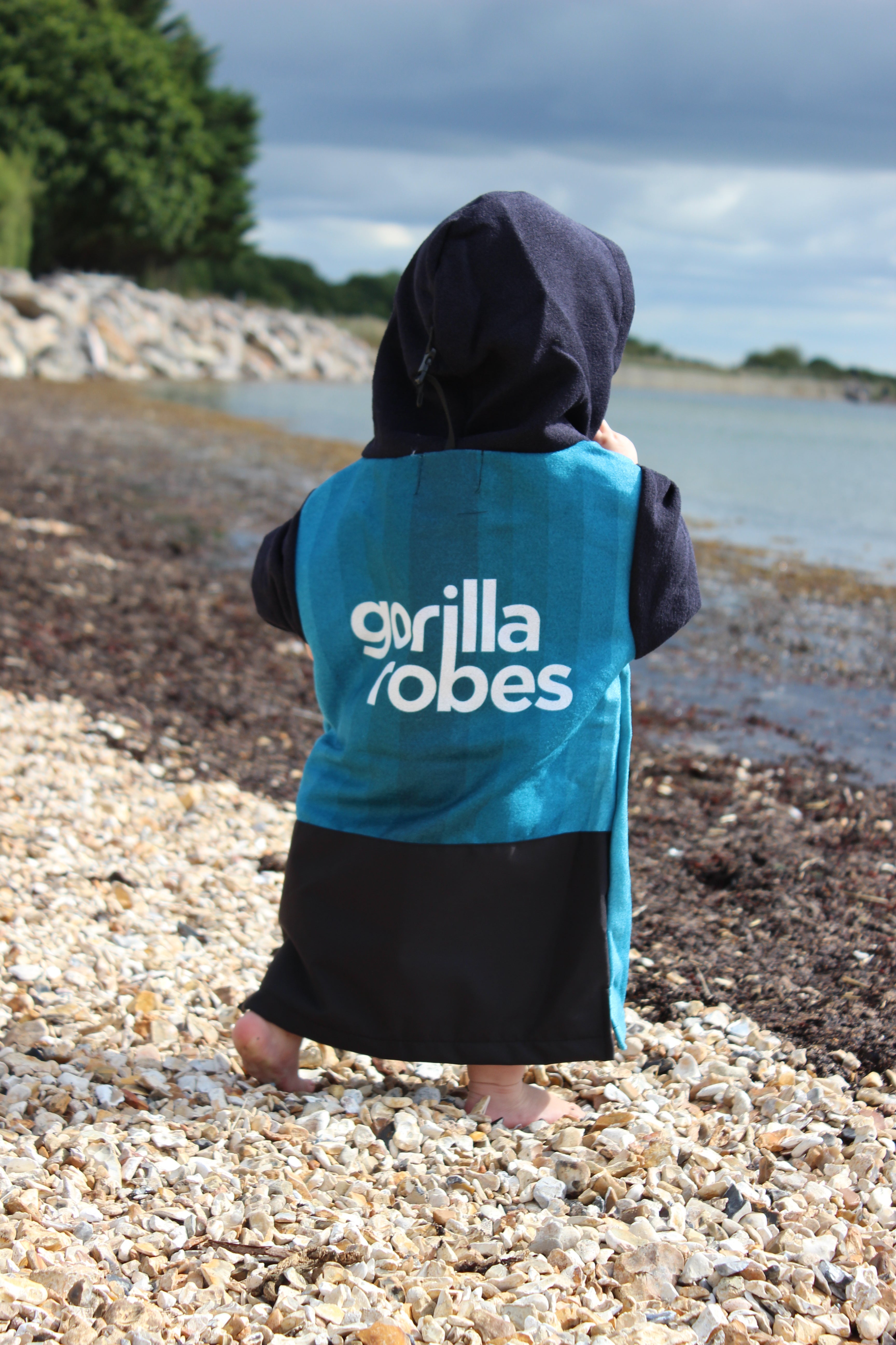 Kids ECO Recycled Changing Robe Poncho Teal (Age 1-12)