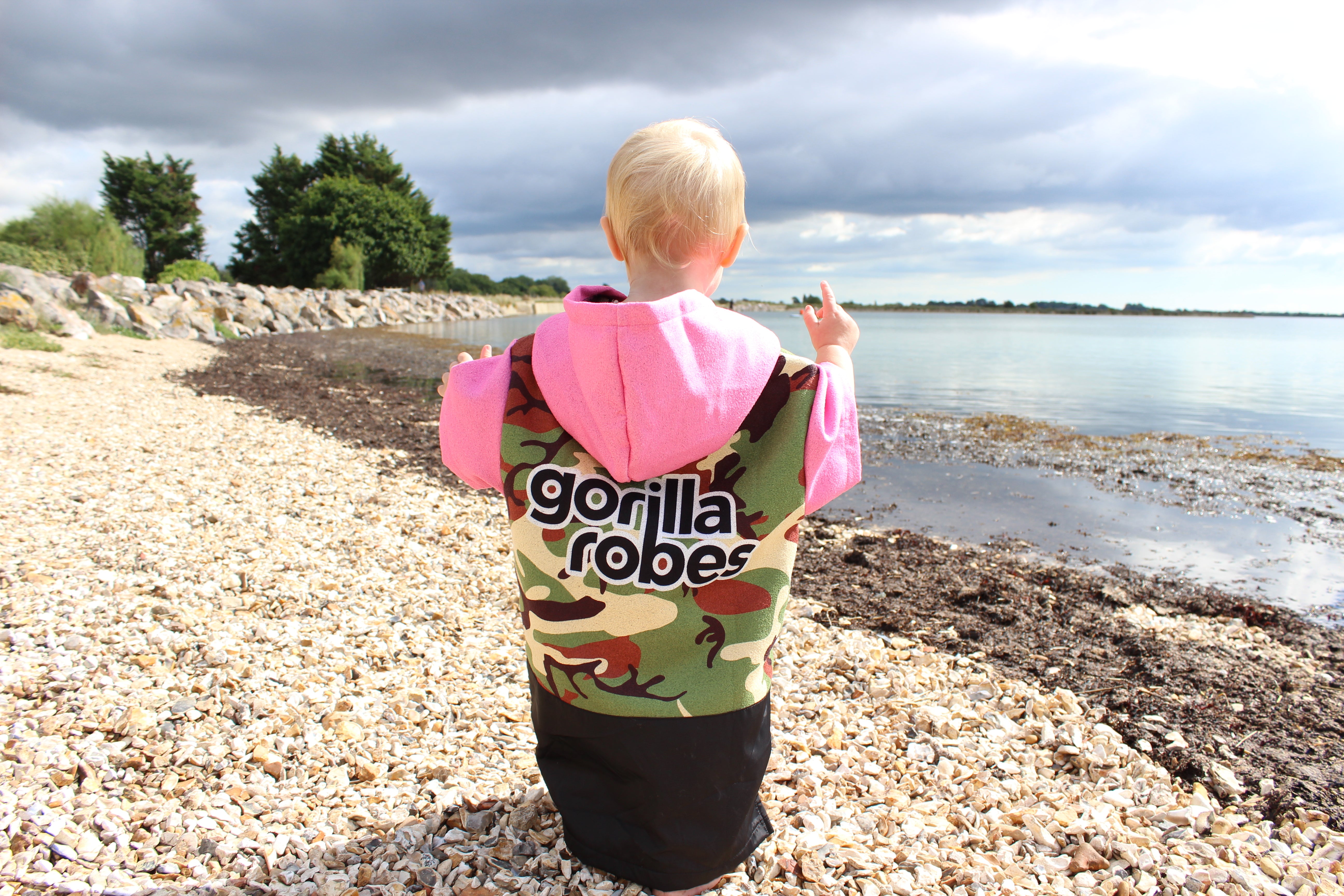 Kids ECO Recycled Changing Robe Poncho Camo (Age 1-12)