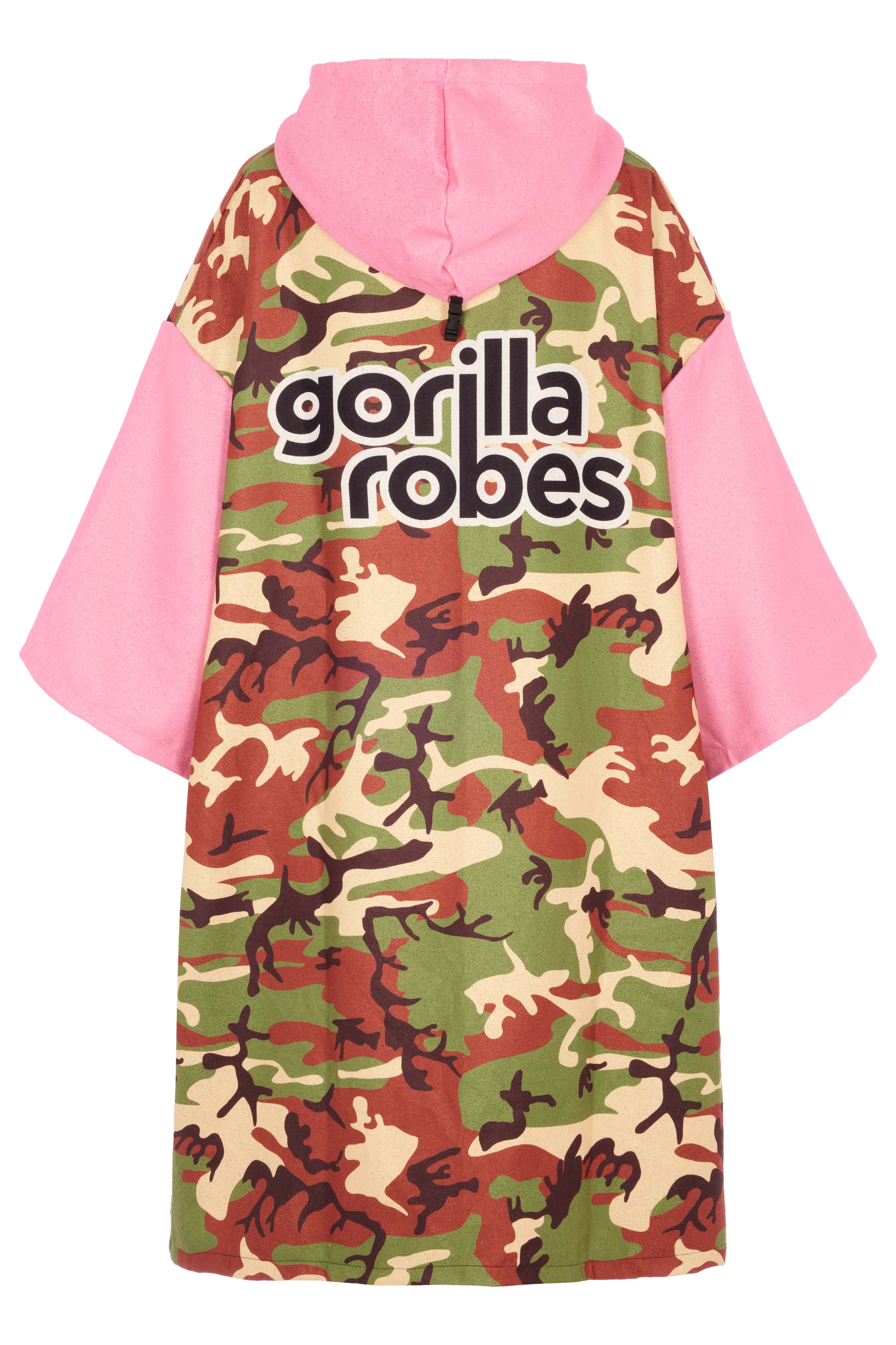 ECO Recycled Changing Robe Poncho Camo Pink (M, L & XL)