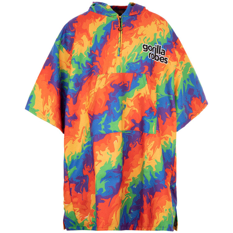ECO Recycled Changing Robe Poncho Rainbow (M, L & XL)