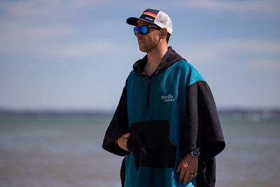 ECO Recycled Changing Robe Poncho Teal Blue (S, M, L & XL)