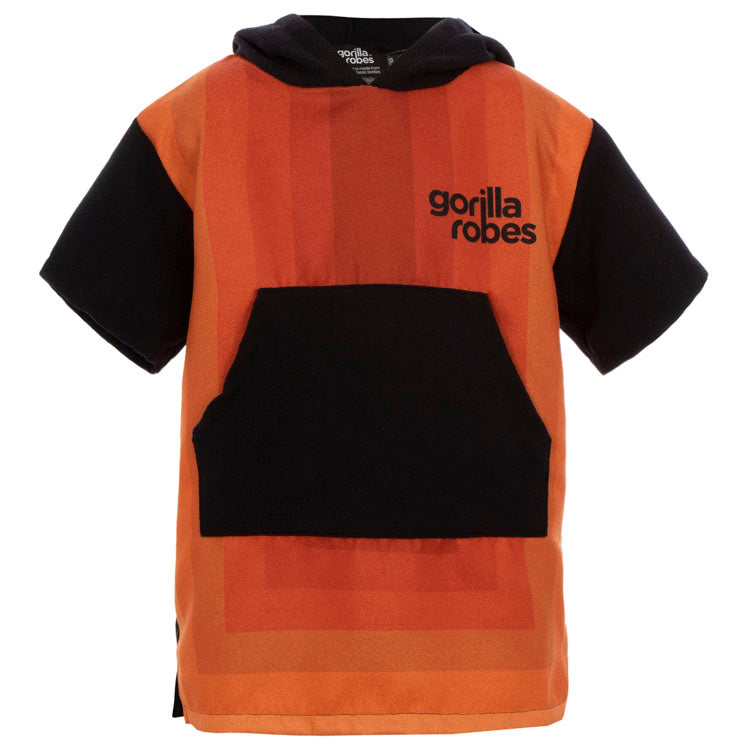 Kids ECO Recycled Changing Robe Poncho Orange (Age 1-12)