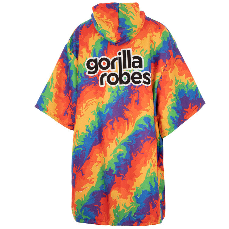 ECO Recycled Changing Robe Poncho Rainbow (M, L & XL)
